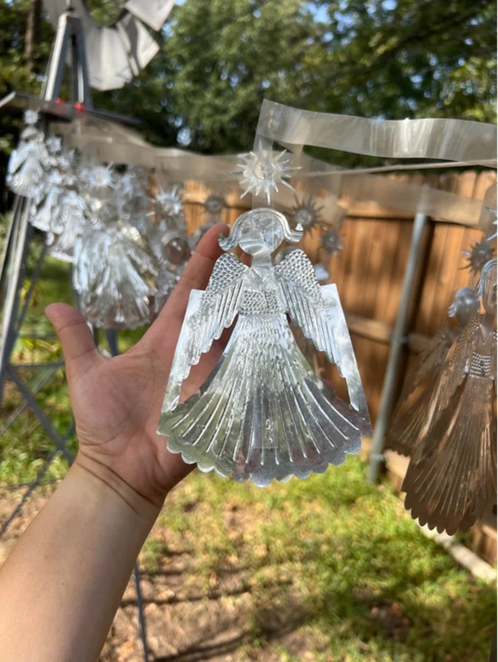 Vintage angel banner, about 5.5 feet long